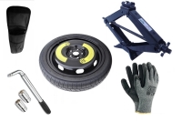 Set - Notrad SEAT ARONA R17 5x100x57,1 + SCHLÜSSEL + WAGENHEBER + HÜLLE FÜR DEN WAGENHEBER