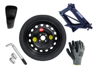 Set - Notrad ABARTH 124 SPIDER R16 4x100x56,6 + SCHLÜSSEL + WAGENHEBER + HÜLLE FÜR DEN WAGENHEBER